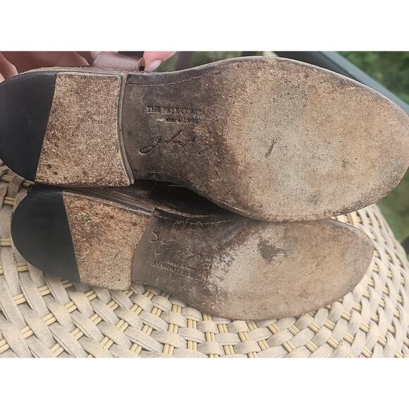 Frye Phillip Harness Short Brown Leather Motorcycle Rear Zip Boots Women's 5.5 B - Picture 10 of 14